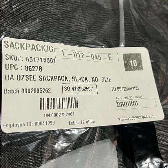 New Under Armour UA OZSEE sackpack - Picture 9 of 10